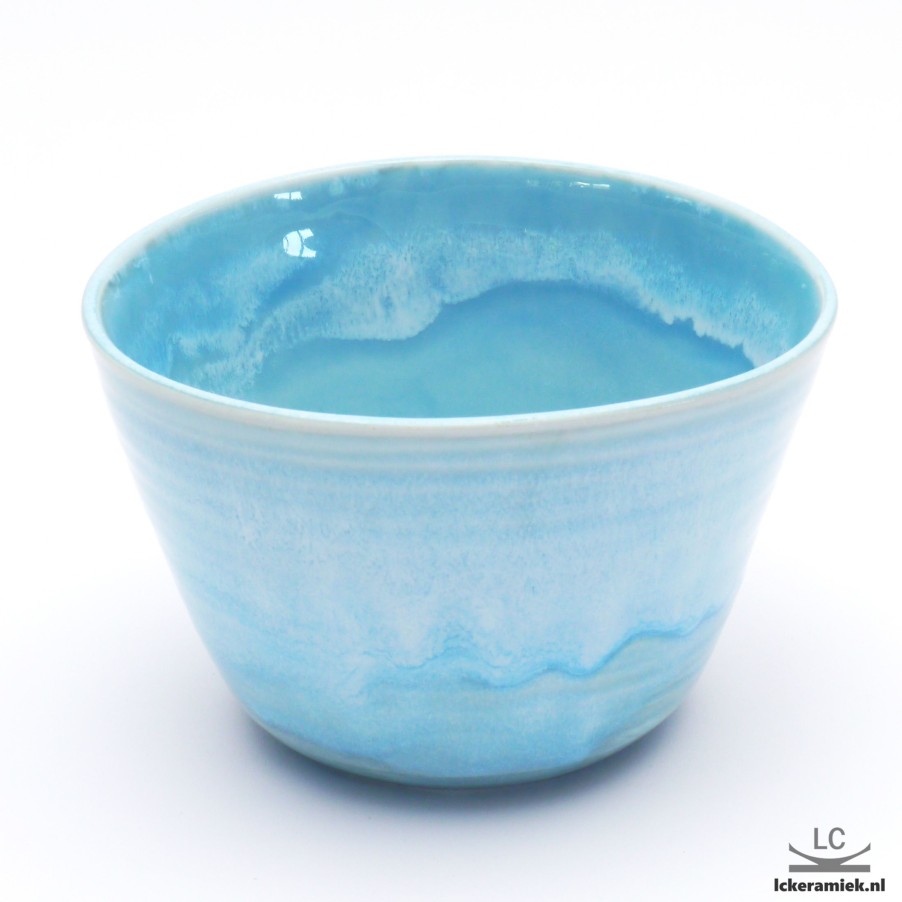 Servies Lc Keramiek | Porseleinen Pot Suikerspin Blauw 813Cm