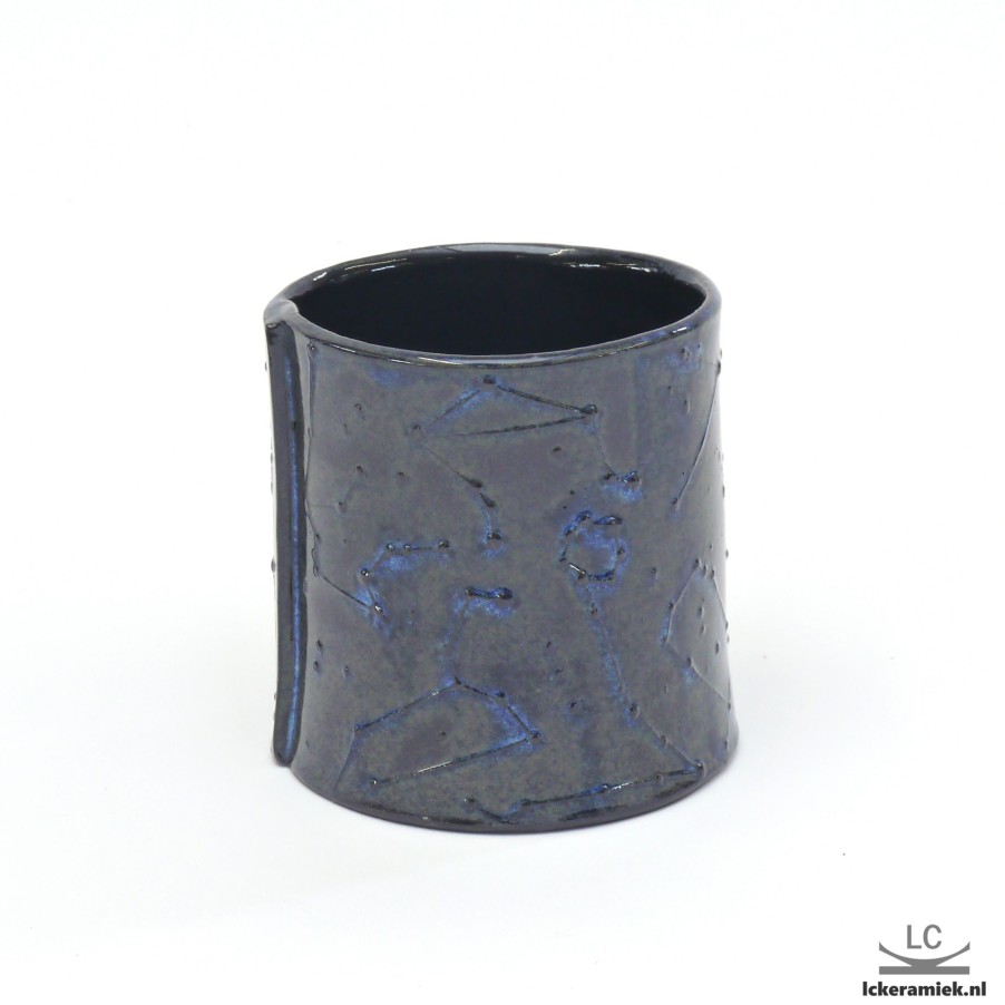 Servies Lc Keramiek | Sterrenbeeld Beker Blauw Zwart 88,5Cm