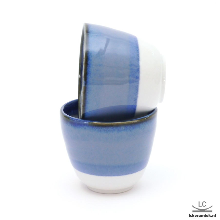 Servies Lc Keramiek | Porseleinen Espressokopje Gentiaan Blauw 125Ml (Lungo)