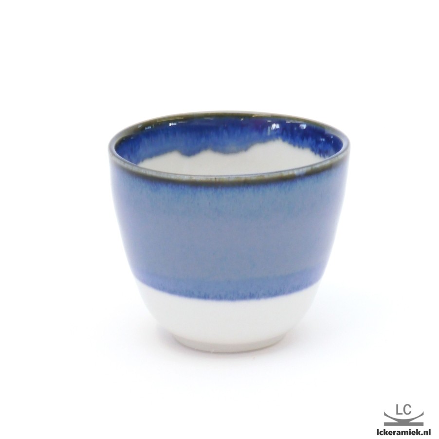 Servies Lc Keramiek | Porseleinen Espressokopje Gentiaan Blauw 125Ml (Lungo)