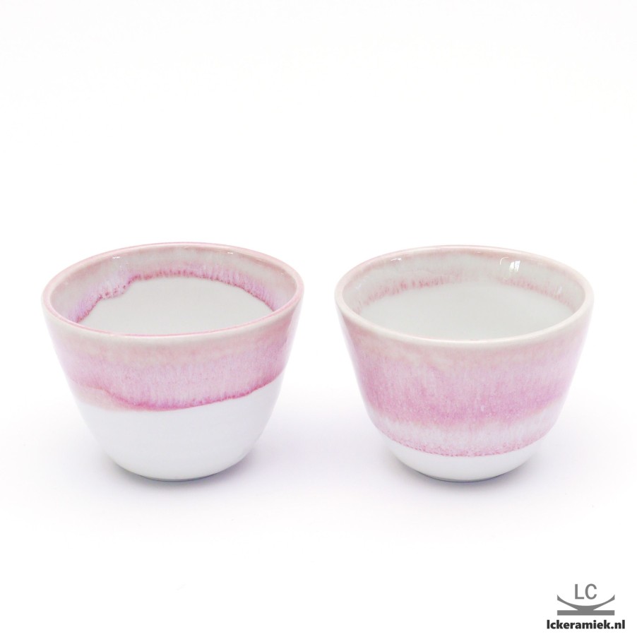 Servies Lc Keramiek | Porseleinen Espressokopje Suikerspin Roze 60Ml